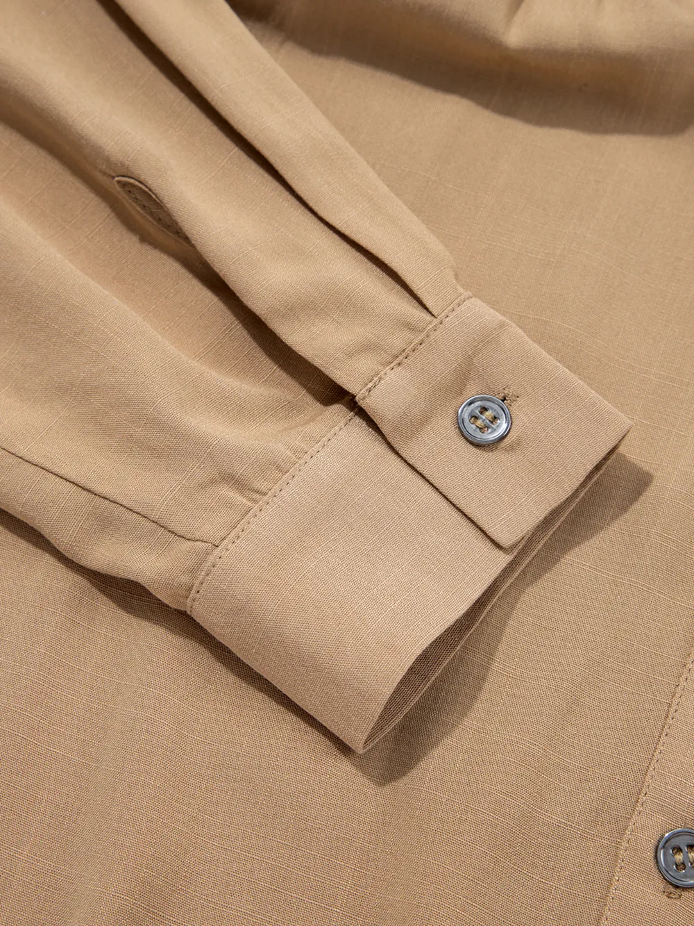 Waffle Patchwork Button Up Frayed Hem Shirt, image 6