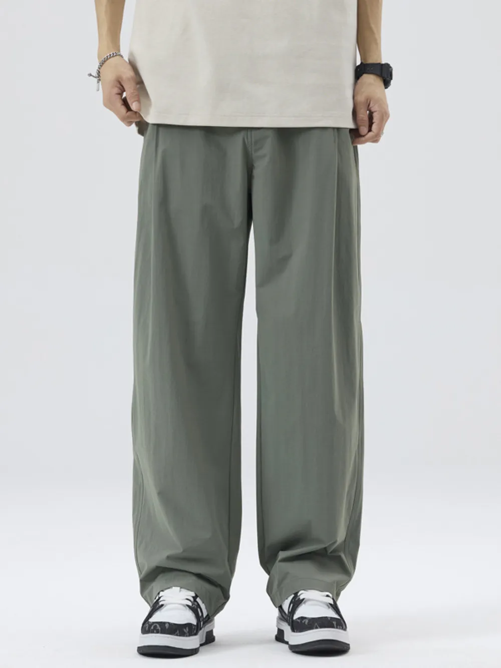 Men's Full Size Wide Leg Casual Pants Plus Size, image 4