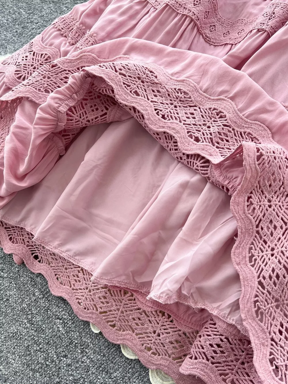Drawstring Lace Tiered Skirt, image 7