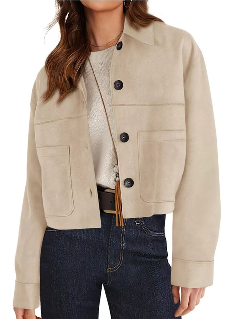 Button-Down Cropped Jacket, image 11