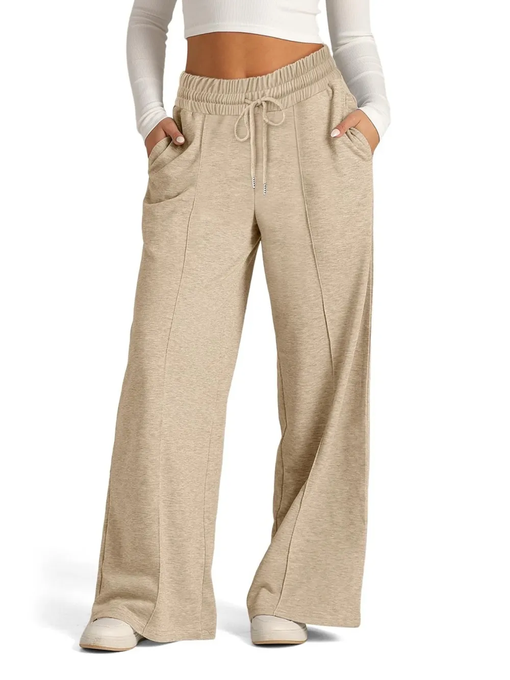 Full Size Drawstring Relaxed Fit Wide Leg Pants Plus Size, image 14
