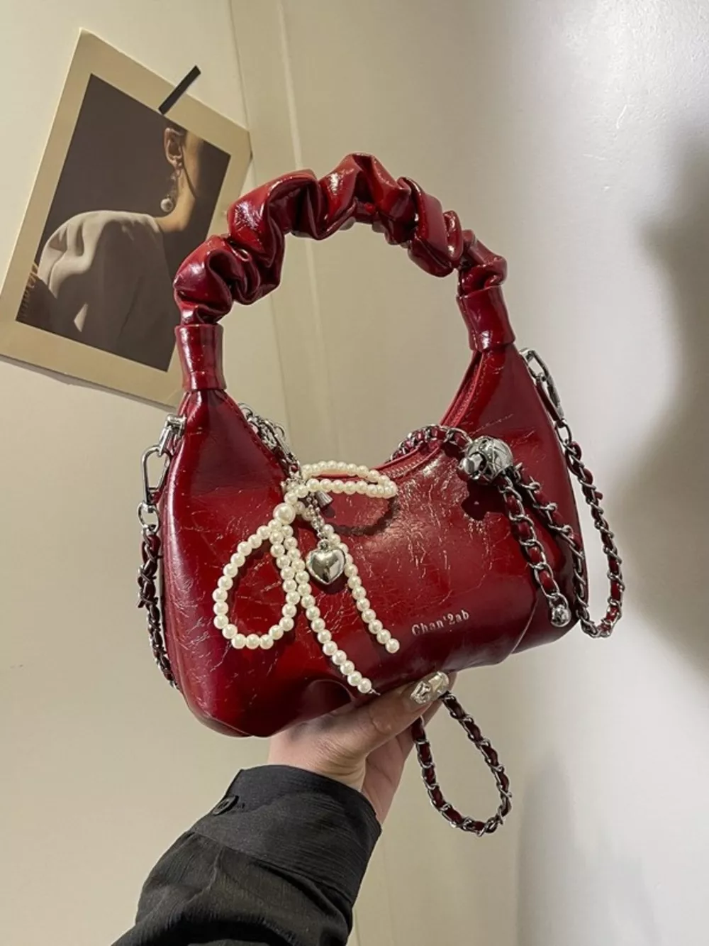 Ruched Handle Crossbody Bag, image 5