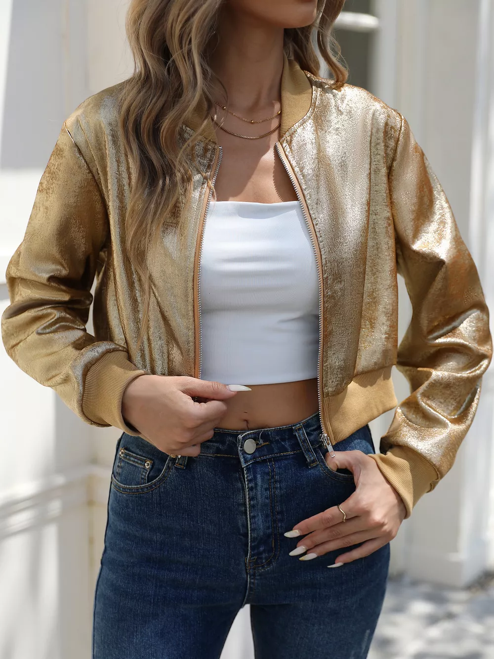 Zip Up Cropped Jacket, image 6