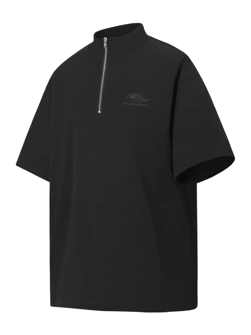 Men's Half-Zip Mock Neck Short Sleeve T-Shirt, image 2