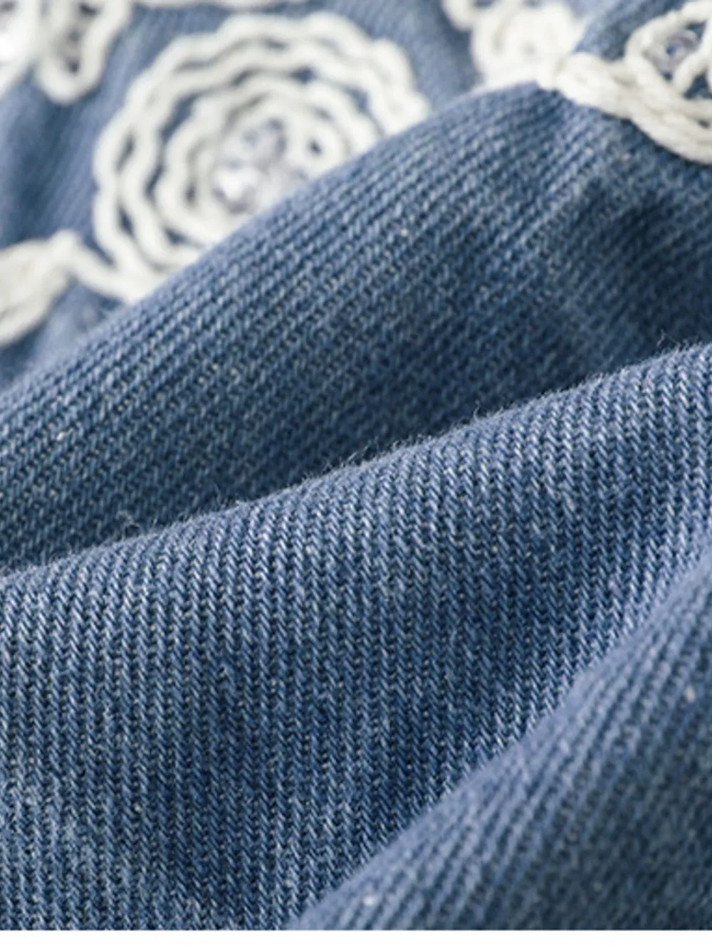 Embroidered Button Up V-Neck Vest Coat, image 6