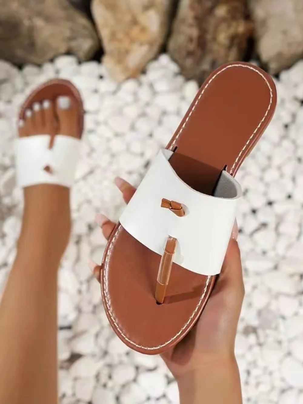 Toe Post Flats Sandals, image 5