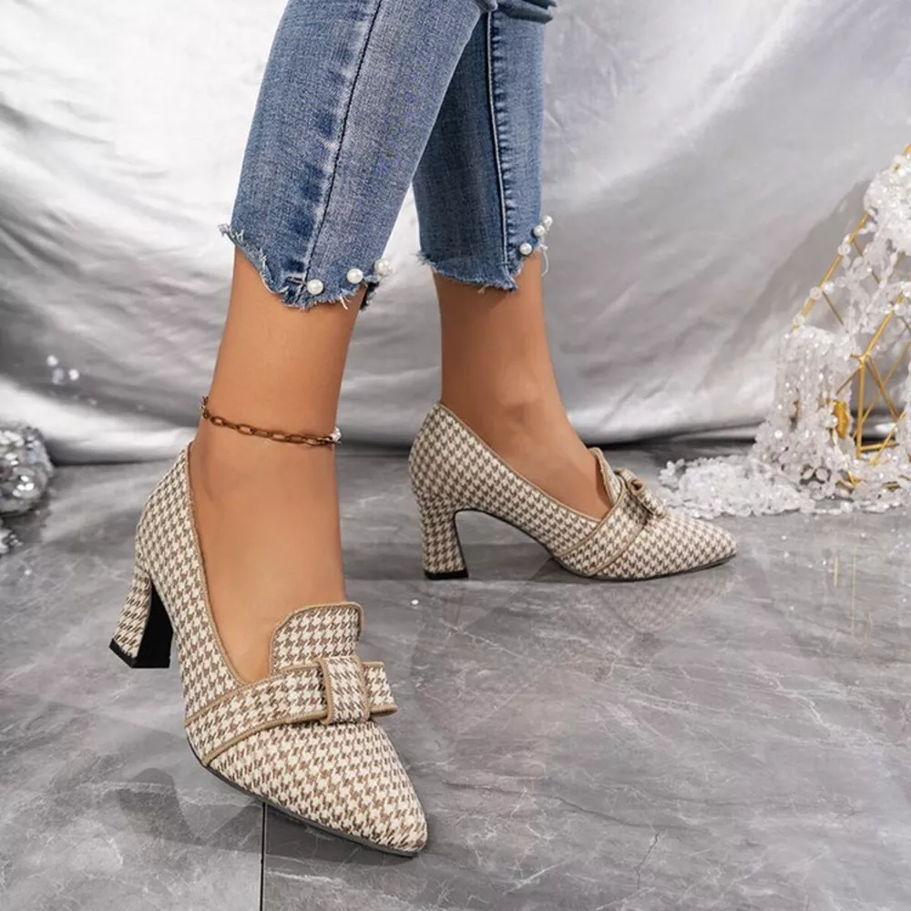 Point Toe Block Heels Pumps, image 6