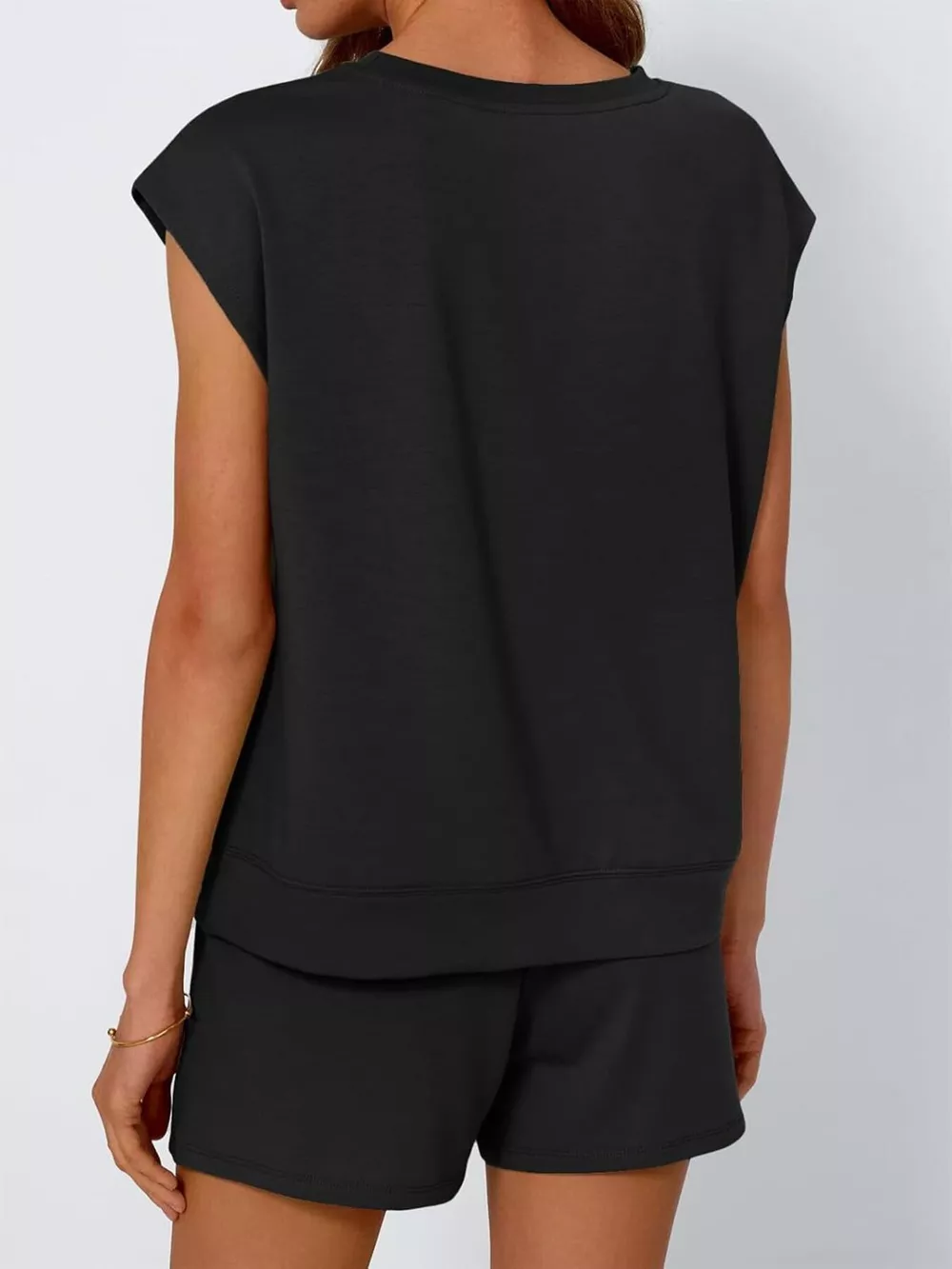 Casual Solid Color T-Shirt and Shorts Set, image 15