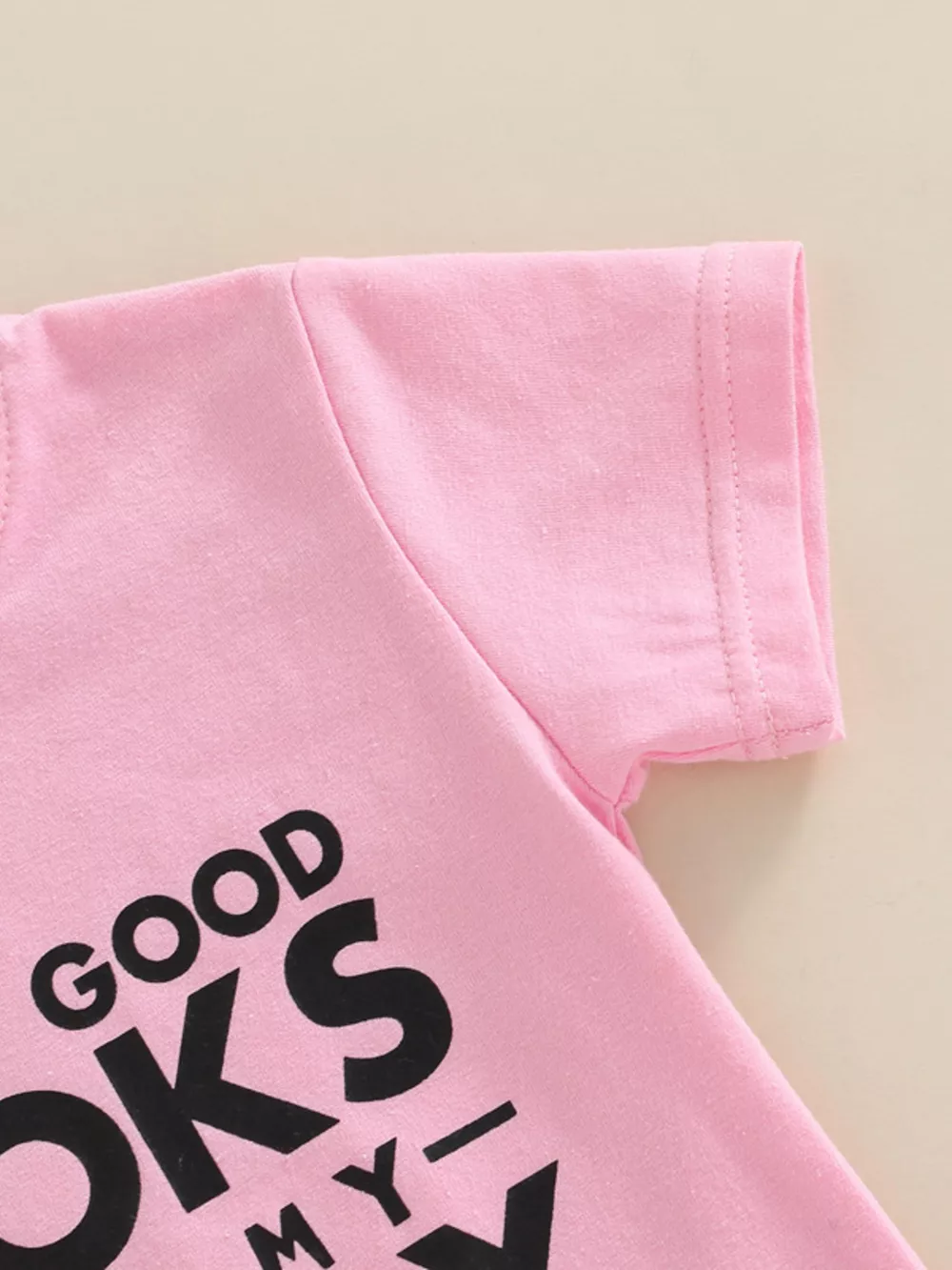 Children's Letter Tee & Ripped Denim Shorts Set, image 5