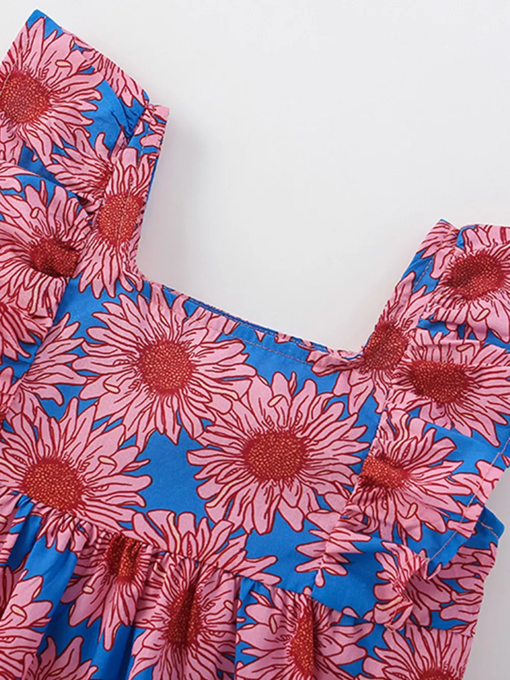 Children's Floral Print Ruffled Sleeveless Dress, image 4