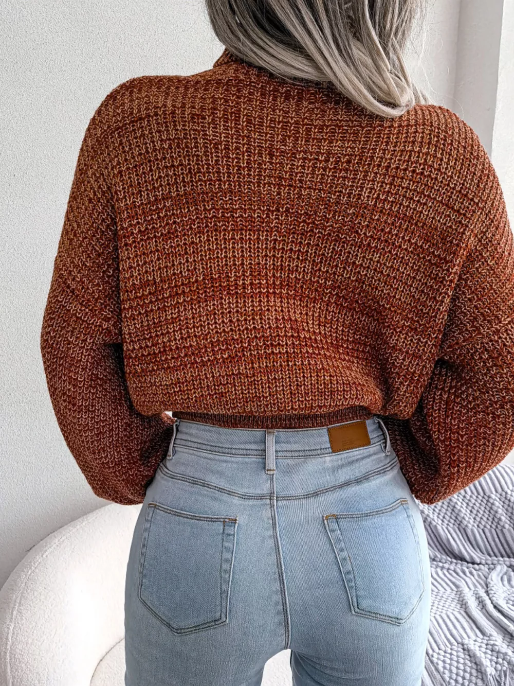 Turtleneck Dropped Shoulder Sweater, image 24