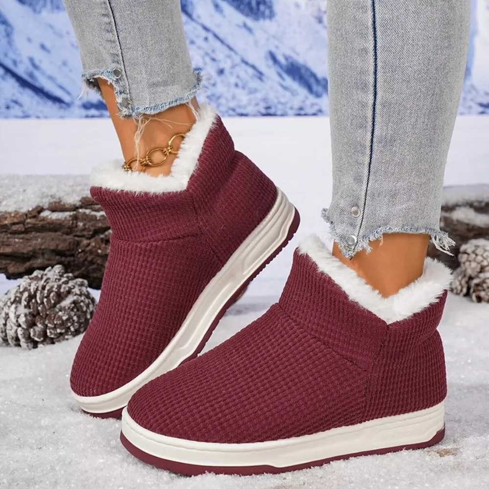 Cozy Knit Ankle Boots with Plush Lining, image 10