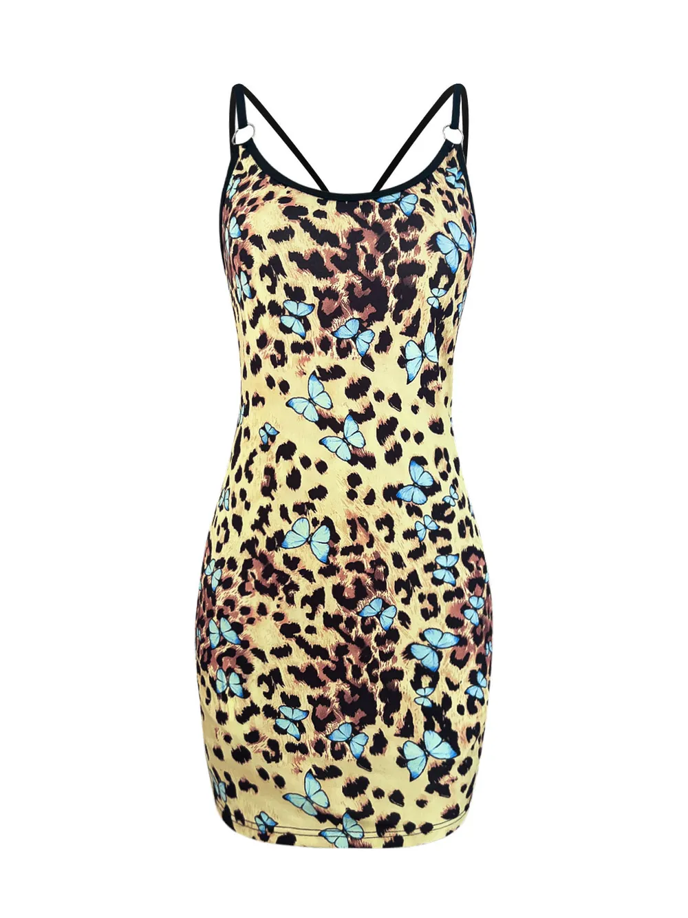 Leopard Print Butterfly Mini Cami Dress, image 4