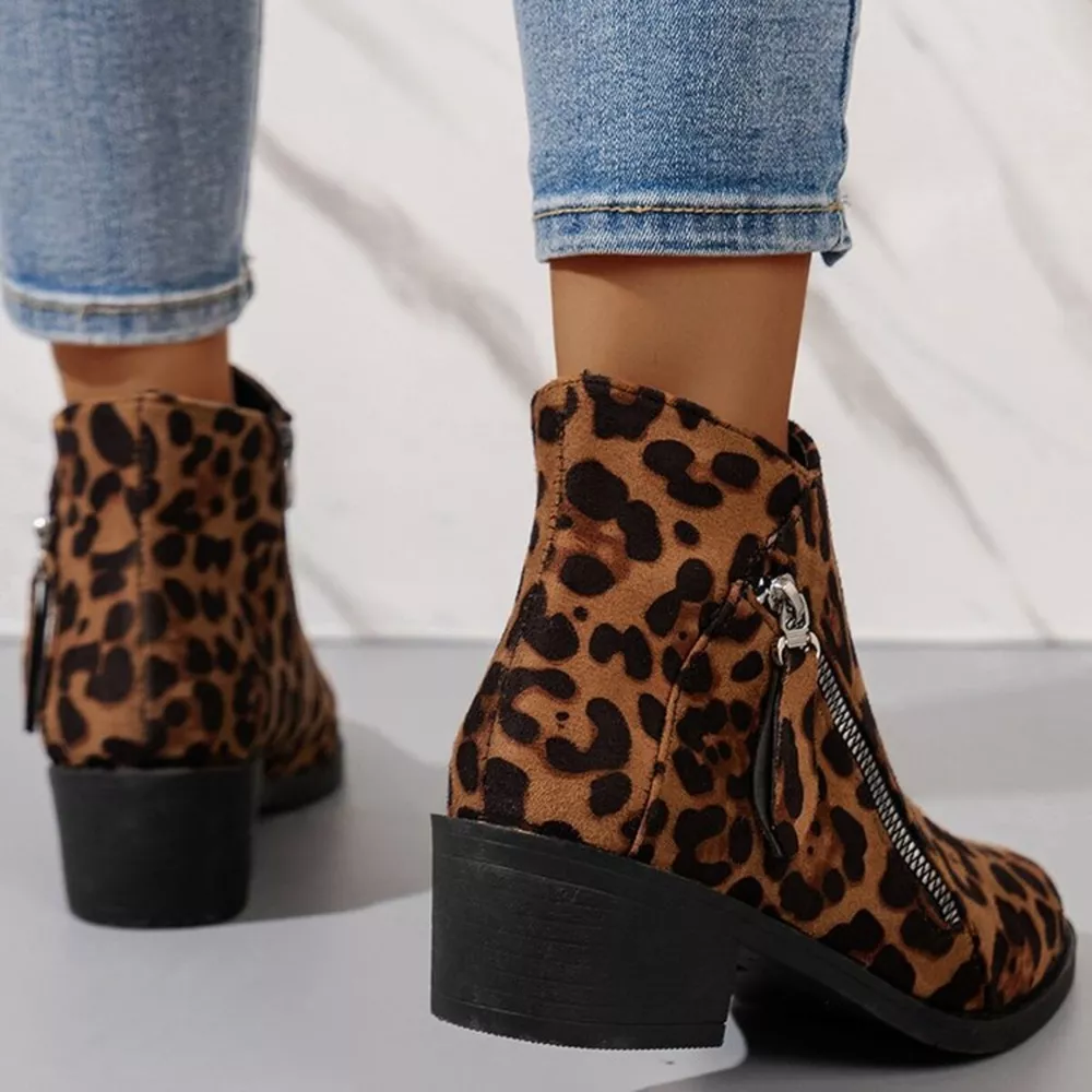 Point Toe Block Heels Boots, image 7