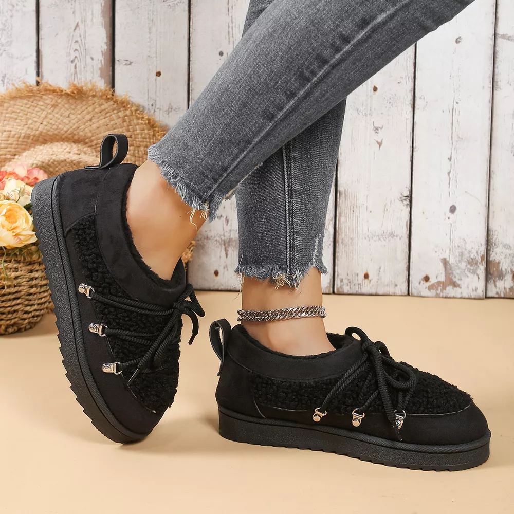 Lace Up Round Toe Platform Ankle Boots, image 11