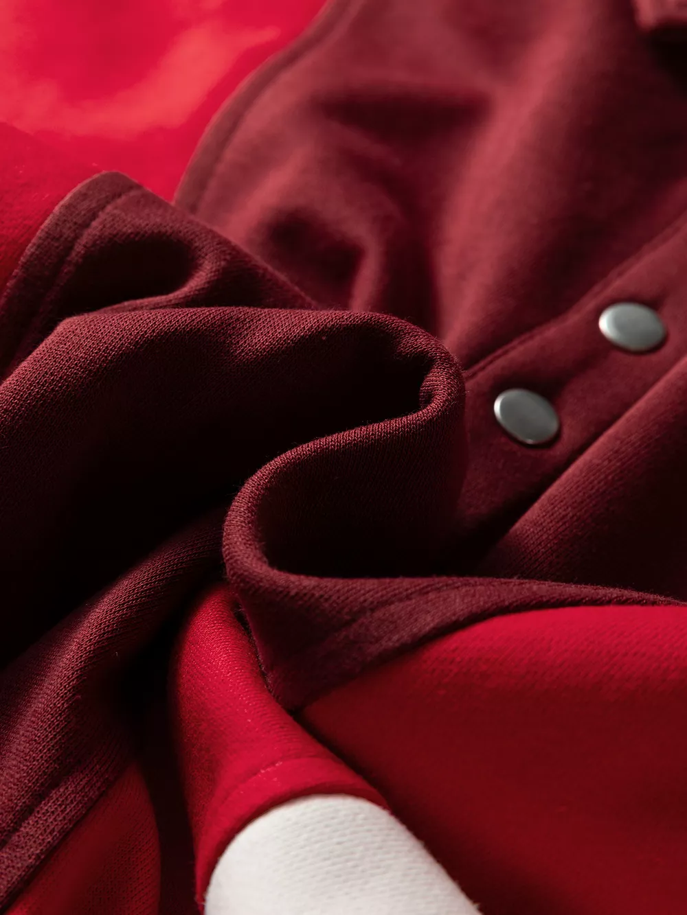 Color Block Patchwork Snap Button Oversize Hoodie, image 9