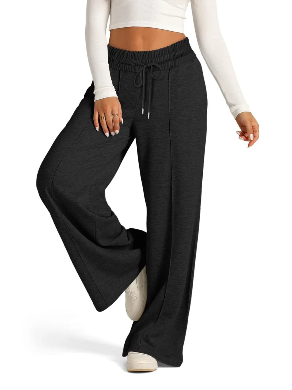 Full Size Drawstring Relaxed Fit Wide Leg Pants Plus Size, image 15
