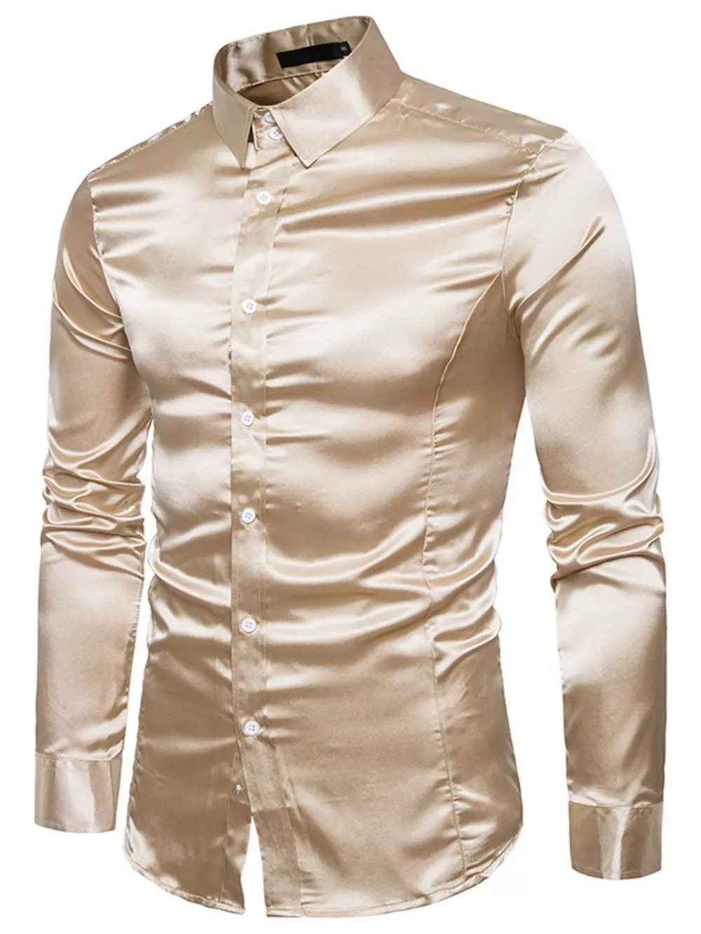 Men's Satin Long Sleeve Shirt, image 8