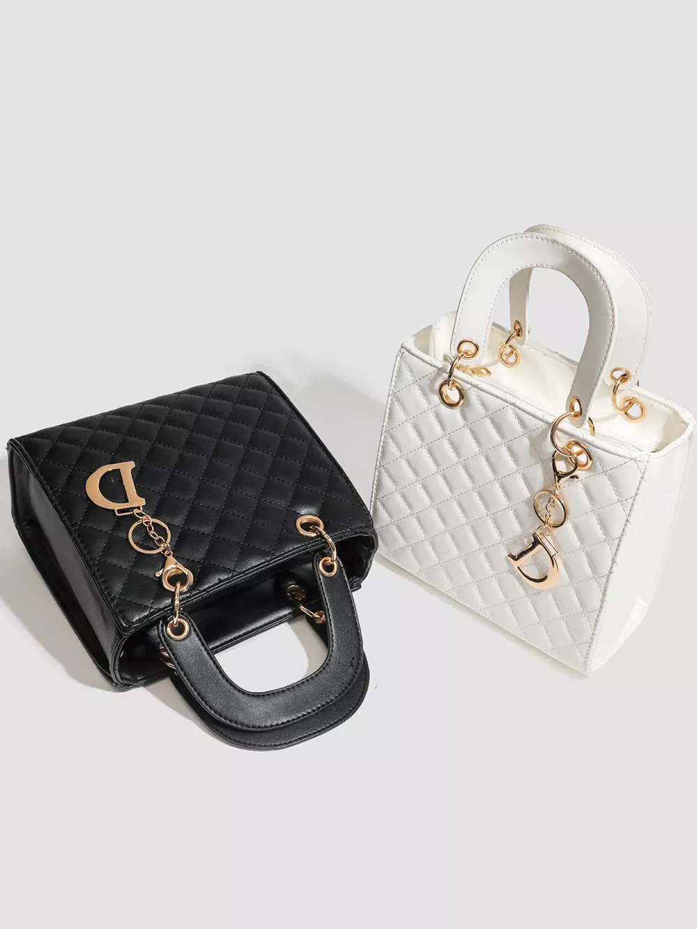 Quilted Top Handle Handbag, image 2