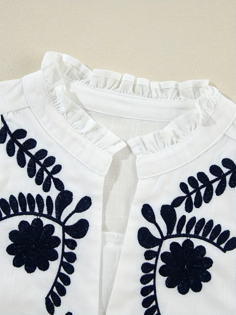 Embroidered Long Sleeve Blouse, image 6