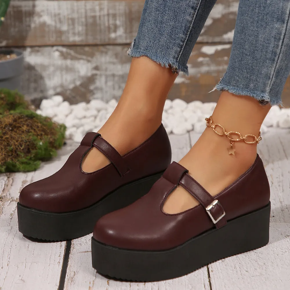 Round Toe Platform Loafers, image 4