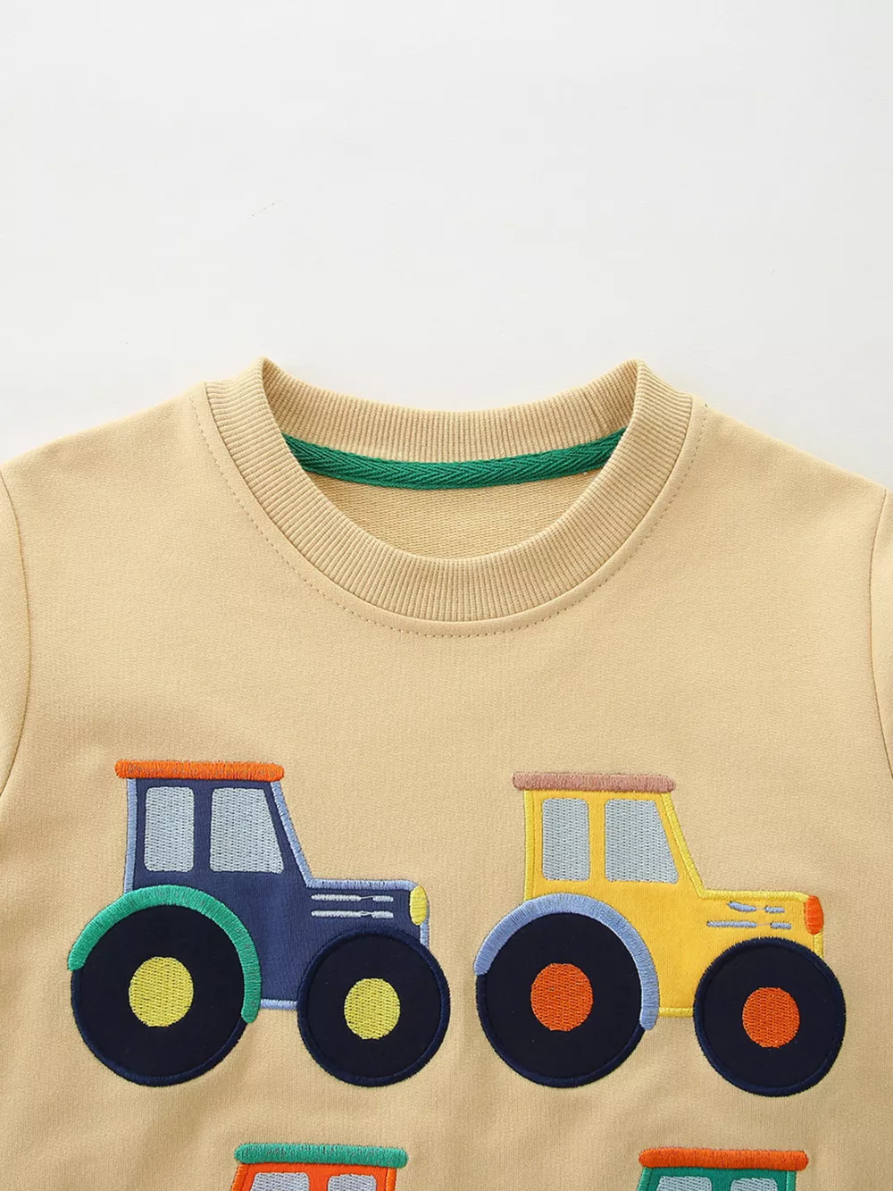 Children's Tractor Embroidered Crew Neck Sweatshirt, image 2