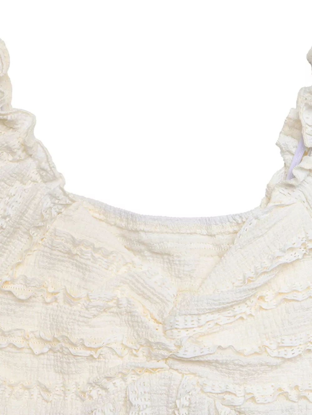Textured Sweetheart Neck Puff Sleeve T-Shirt, image 9