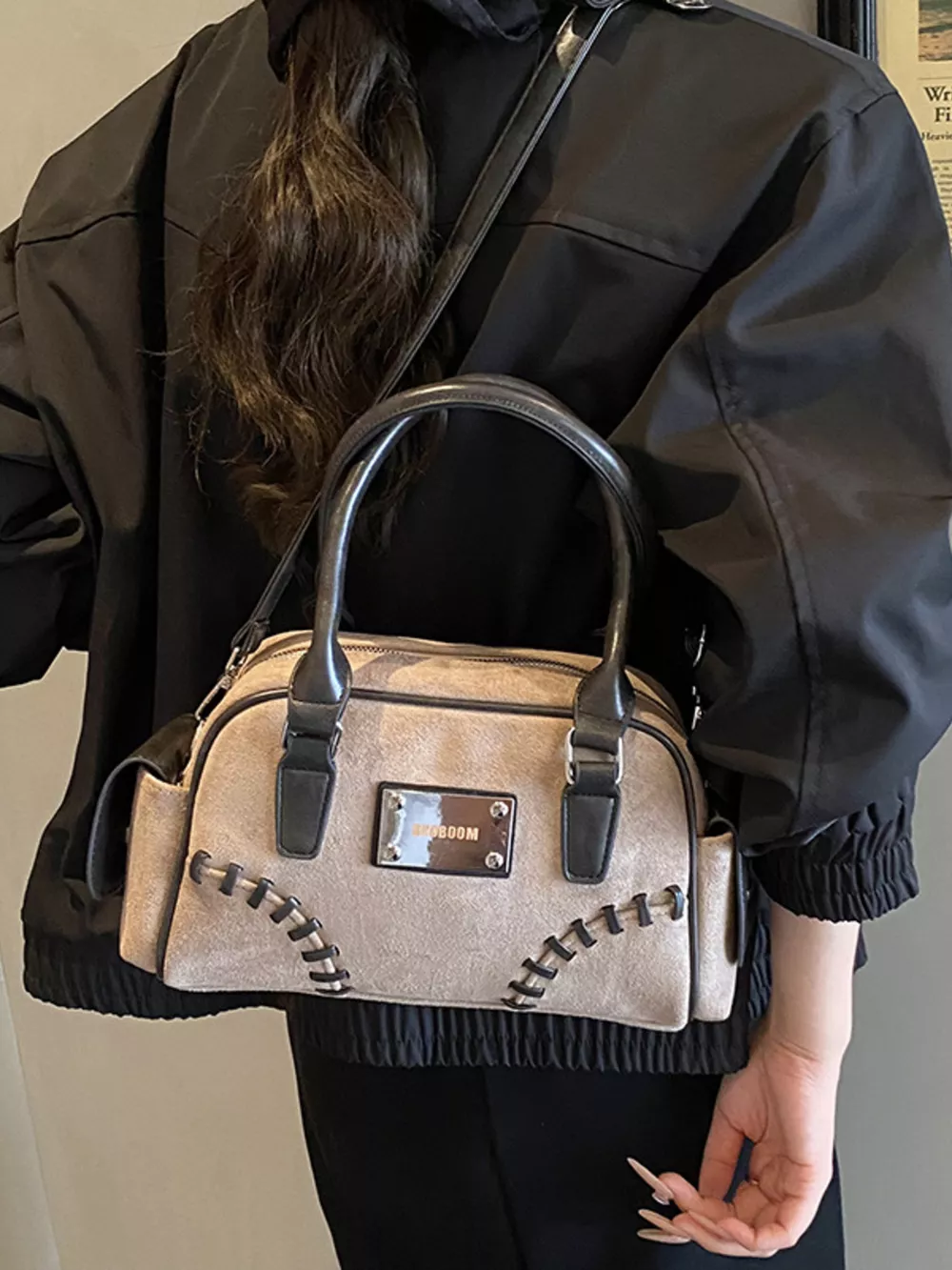 Vintage Top Handle Crossbody Bag, image 7