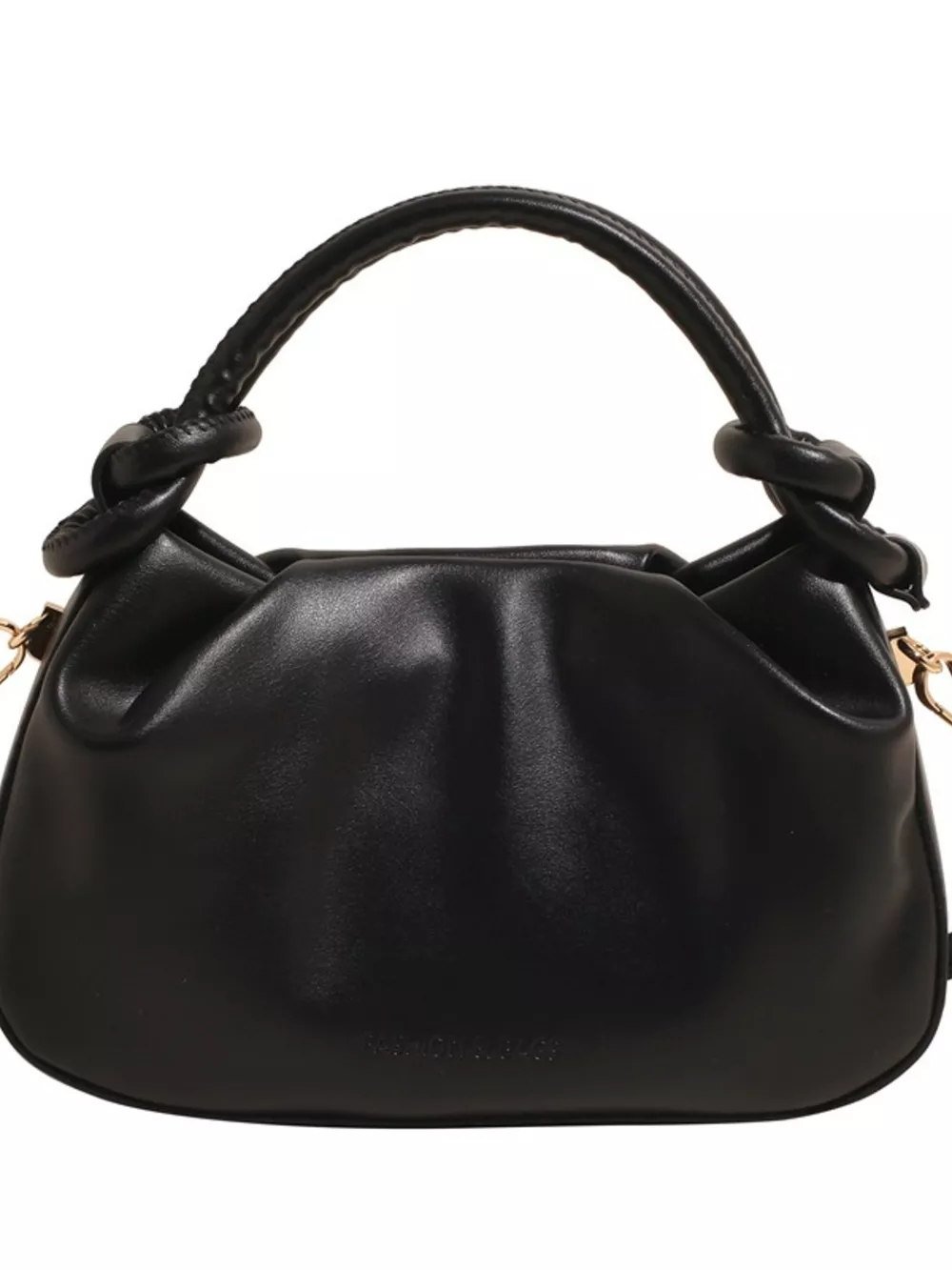 Knot Handle Ruched Crossbody Bag, image 2
