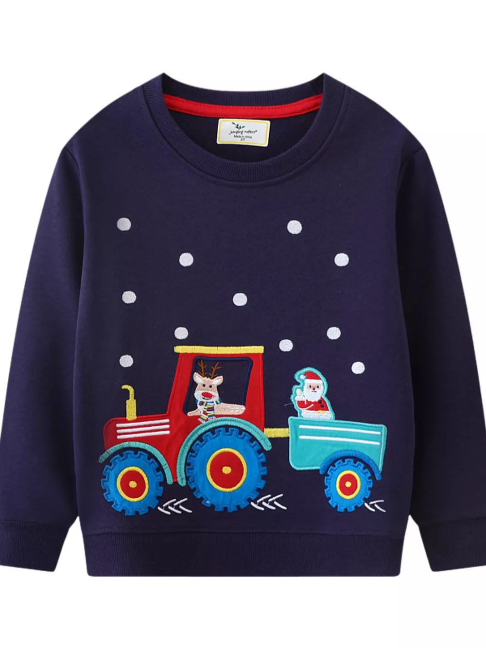Children's Christmas Embroidered Round Neck Sweatshirt, image 4