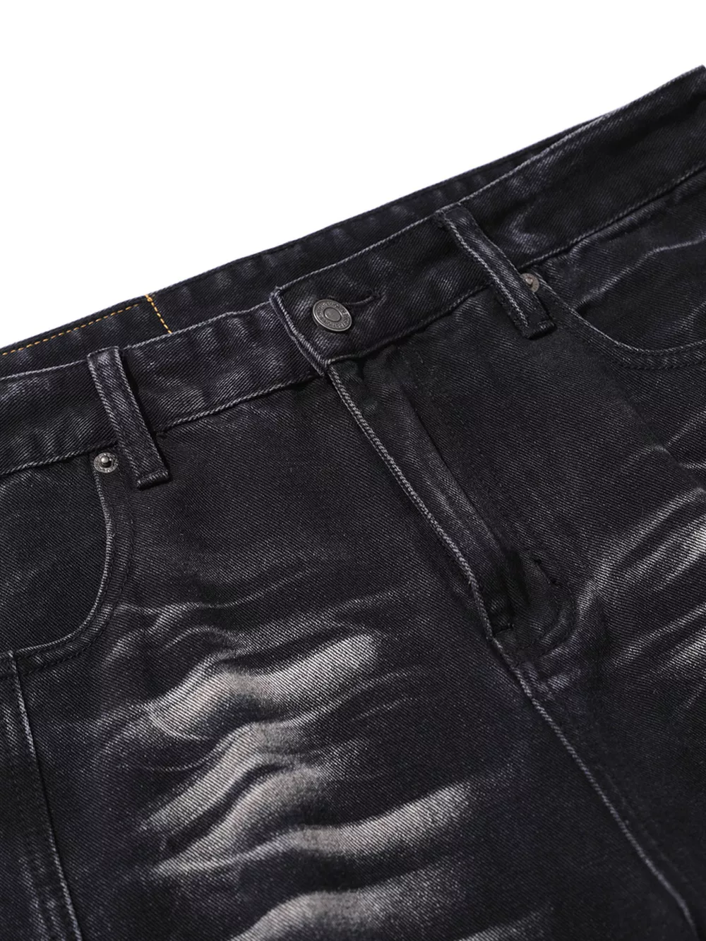 Men's Washed Wide Leg Jeans, image 6