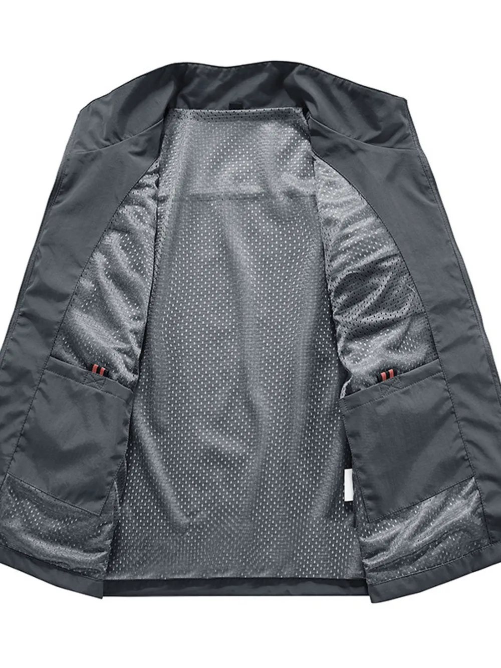 Men's Plus Size Multi-Pocket Zip Up Vest, image 3