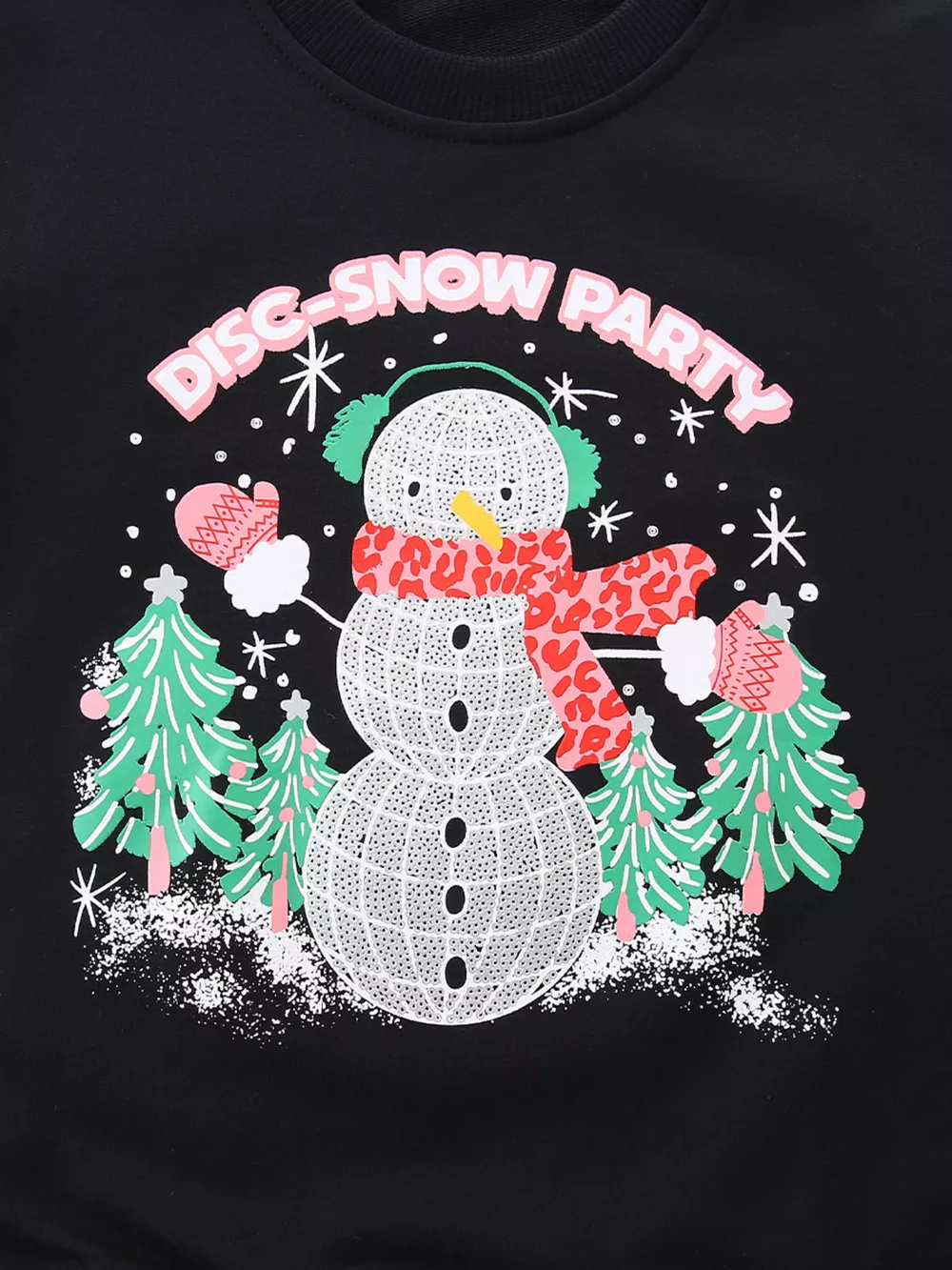 Children's Christmas Snowman Graphic Crewneck Sweatshirt, image 4