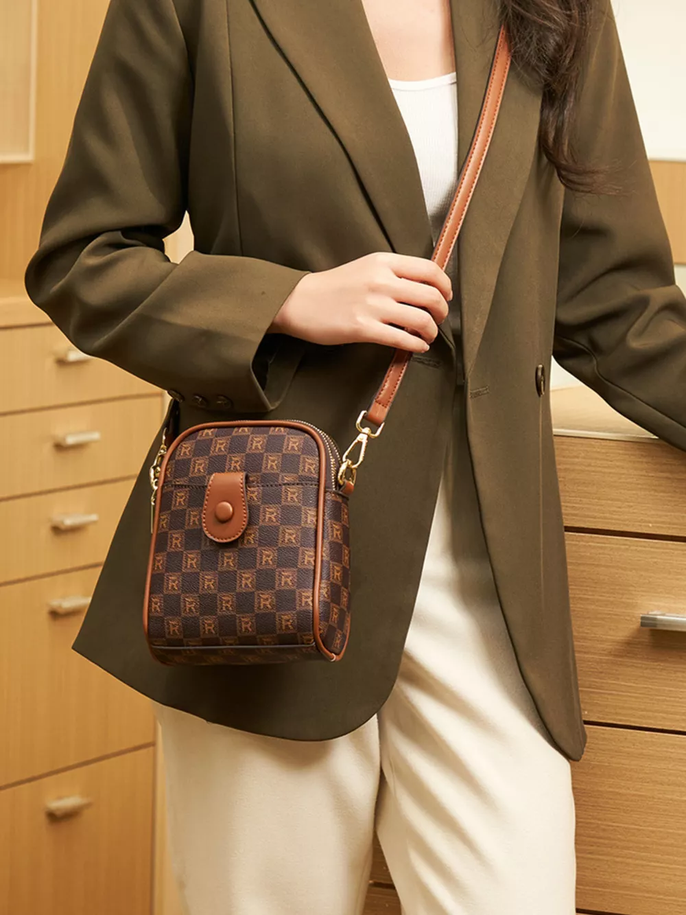 Printed PU Leather Crossbody Bag, image 11