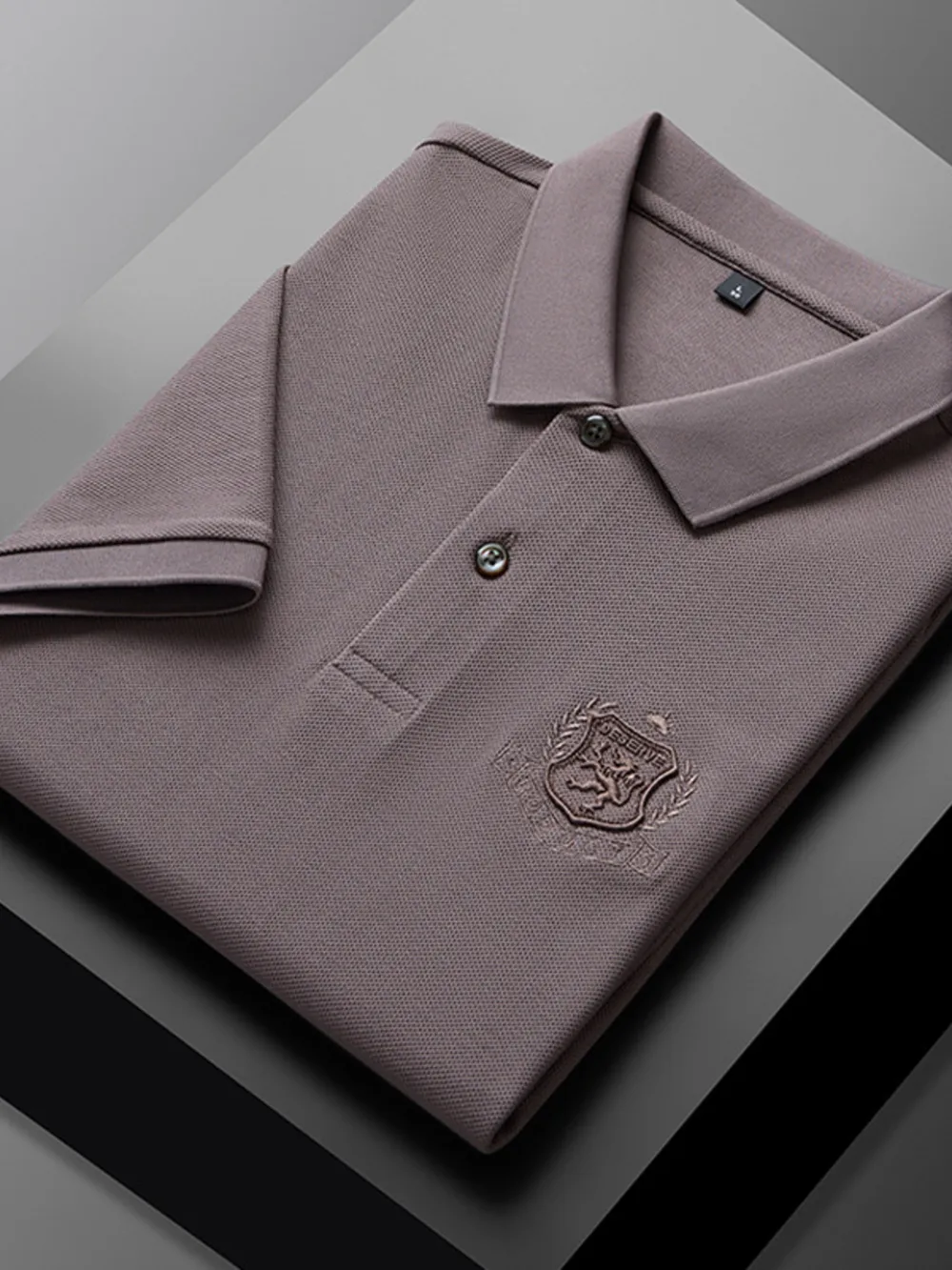 Men's Plus Size Embroidered Logo Short Sleeve Polo, image 4