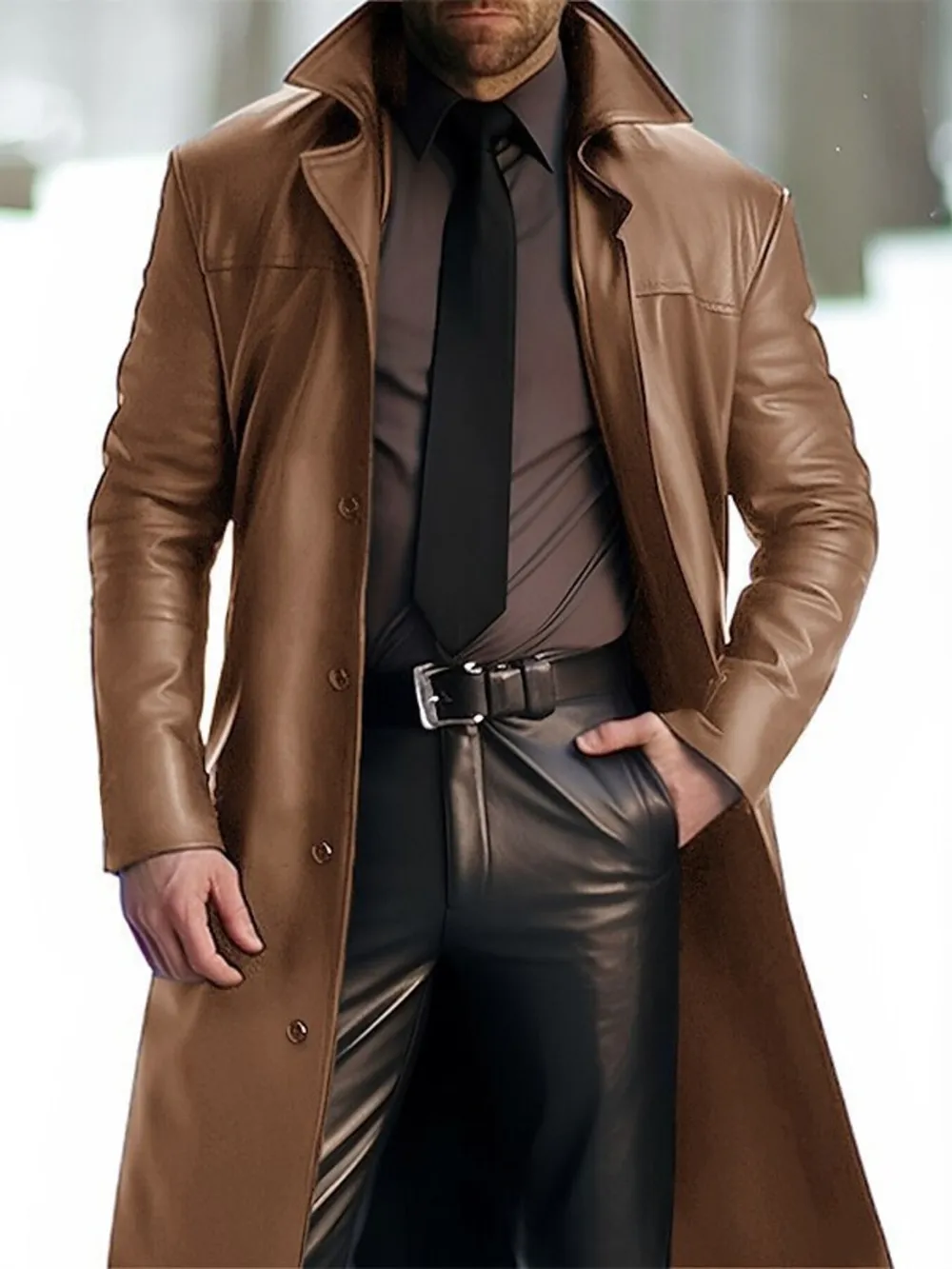 Men's Full Size Button Up Long Sleeve Jacket Plus Size, image 3