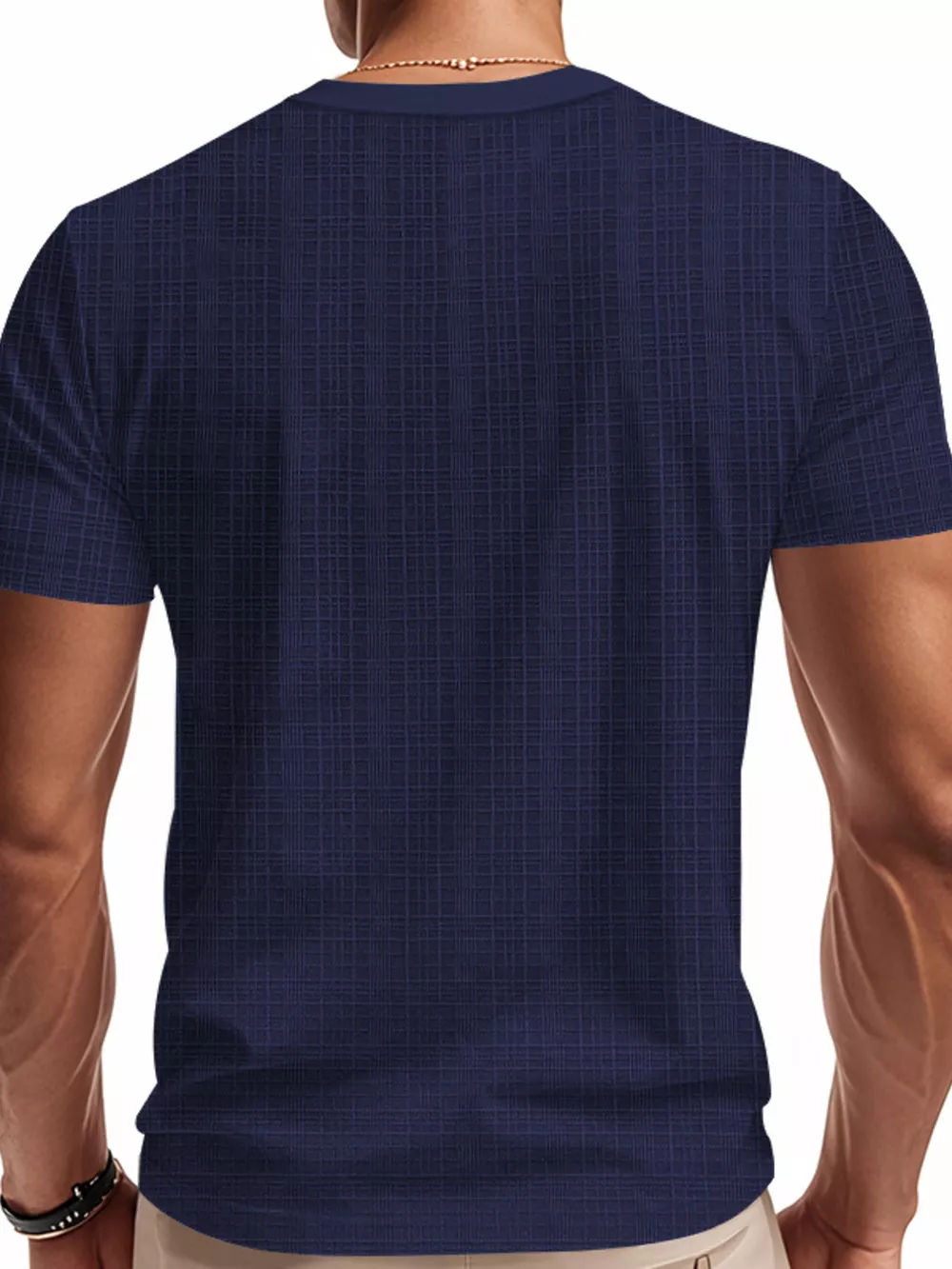 Men's Full Size V-Neck Button-Down Top Plus Size, image 3