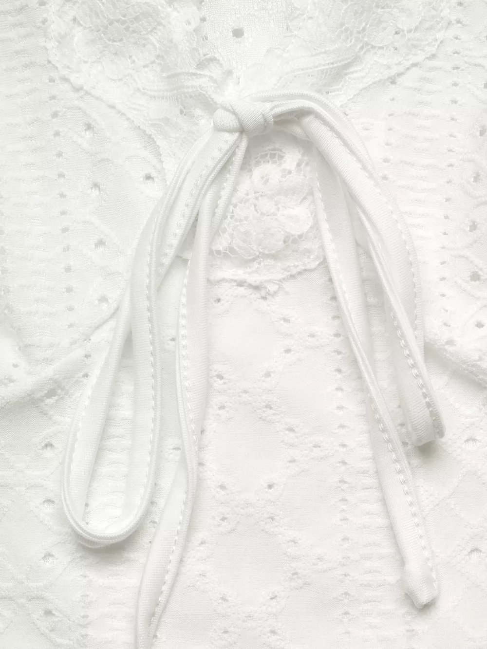 Eyelet V-Neck Long Sleeve T-Shirt, image 7