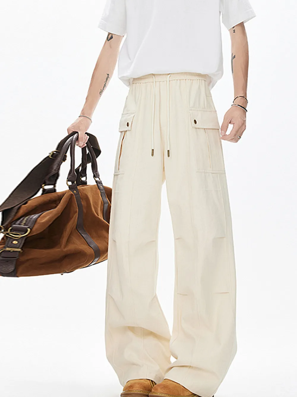 Men's Drawstring Cargo Pants, image 13