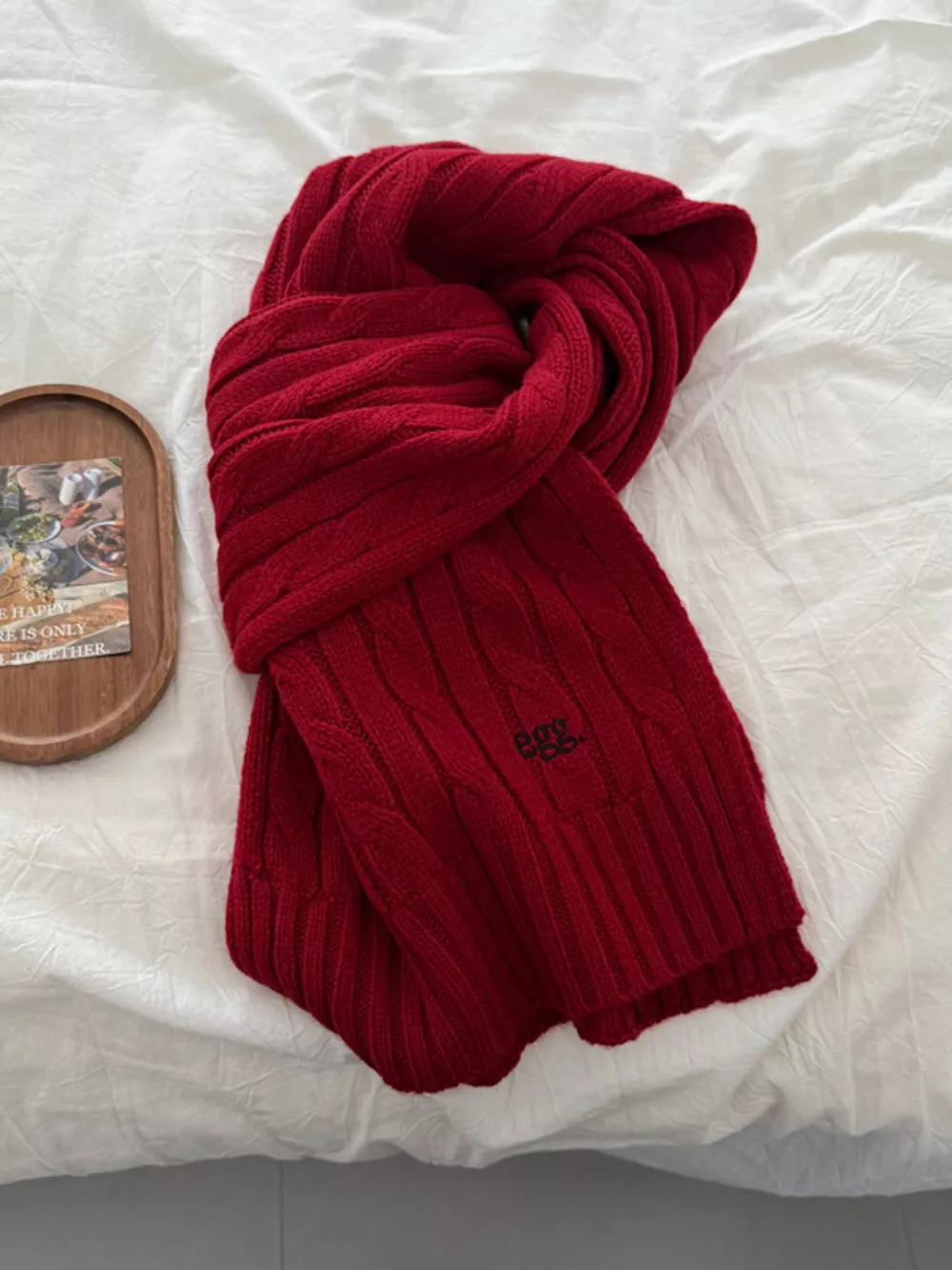 Ribbed Knitted Winter Scarf, image 12