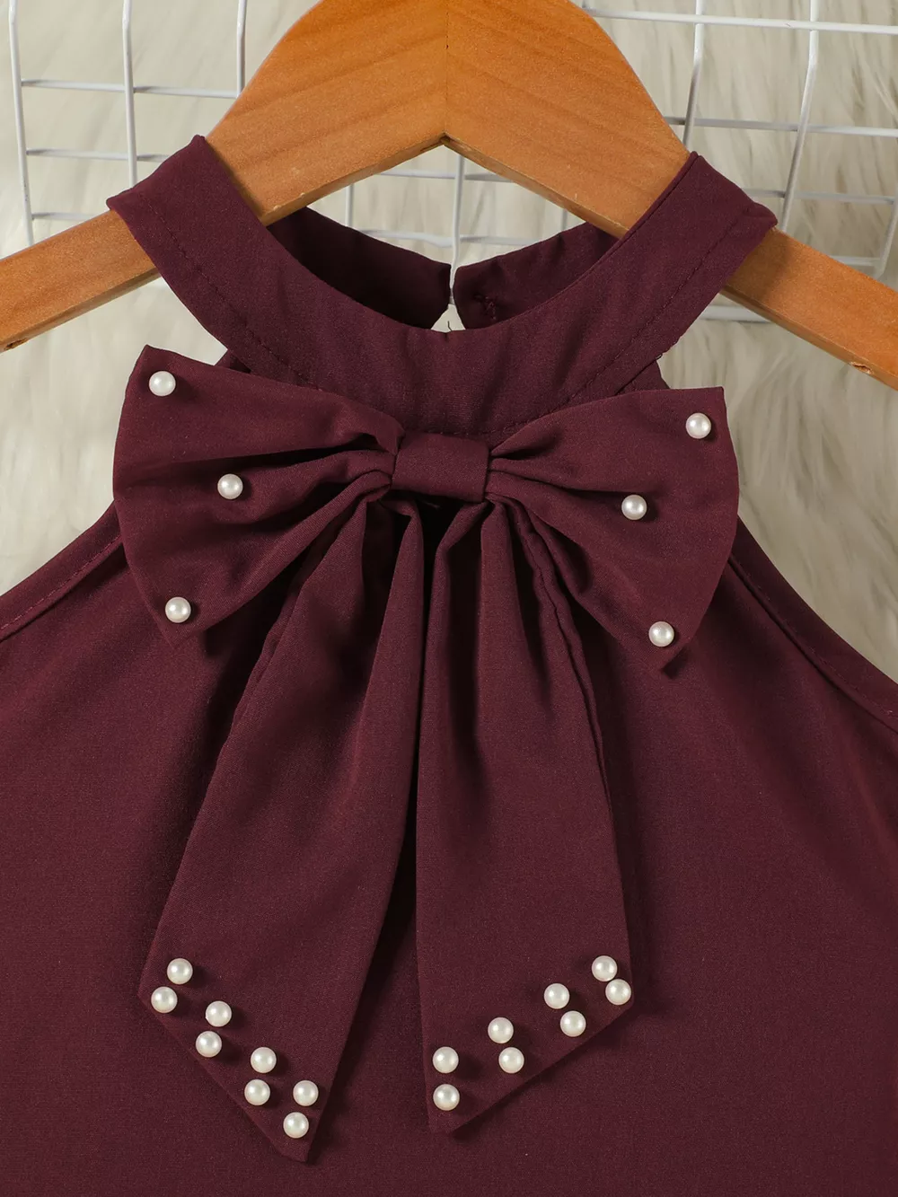Children's Pearl Bowknot Top and Skirt Set, image 14
