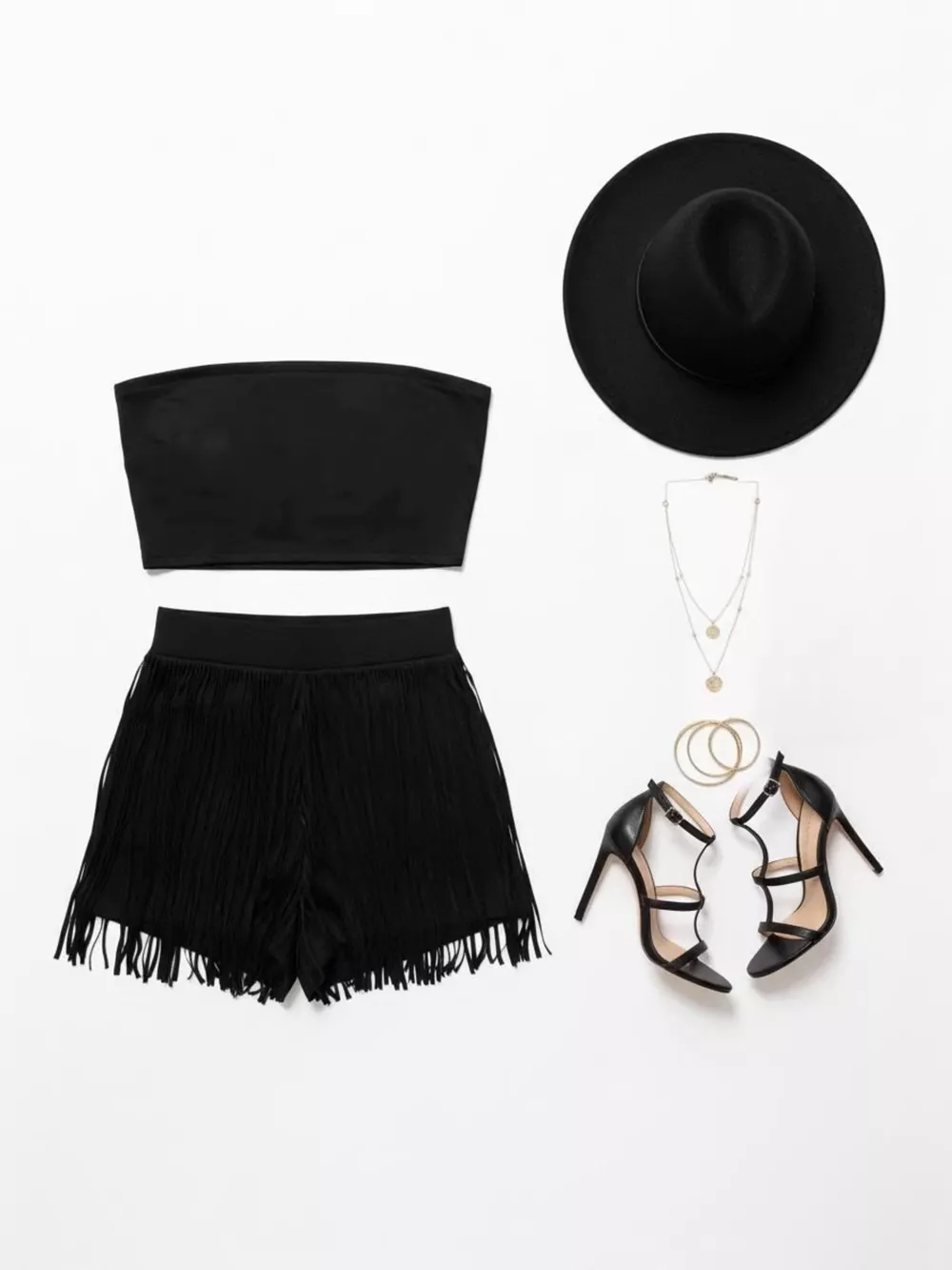 Tube Top and Fringe Shorts Set, image 7