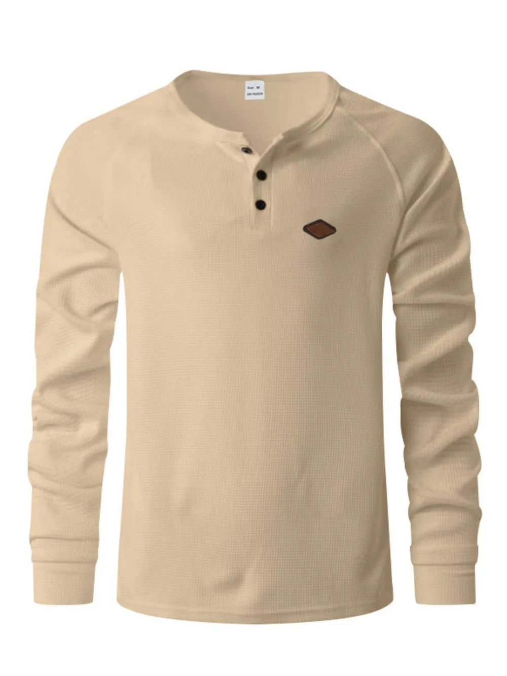 Men's Full Size Button Detail Long Sleeve T-Shirt Plus Size, image 4