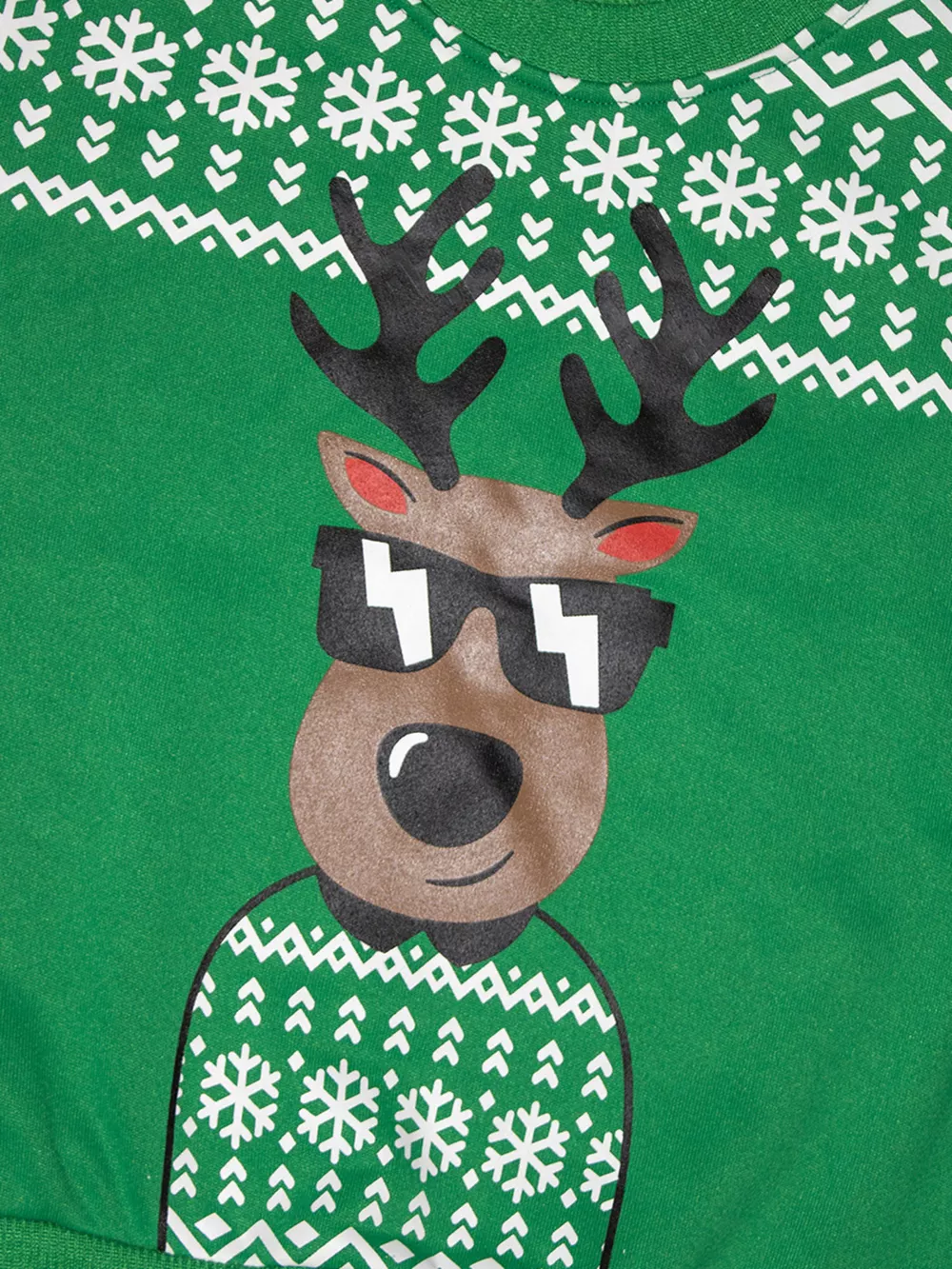 Children's Christmas Reindeer Graphic Crewneck Sweatshirt, image 3