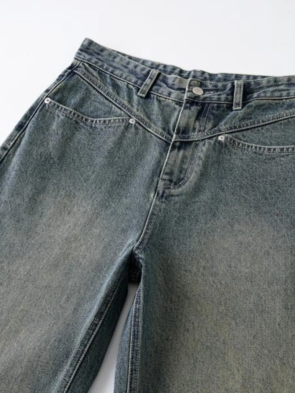 Men's Full Size Vintage Wash Wide Leg Jeans Plus Size, image 6