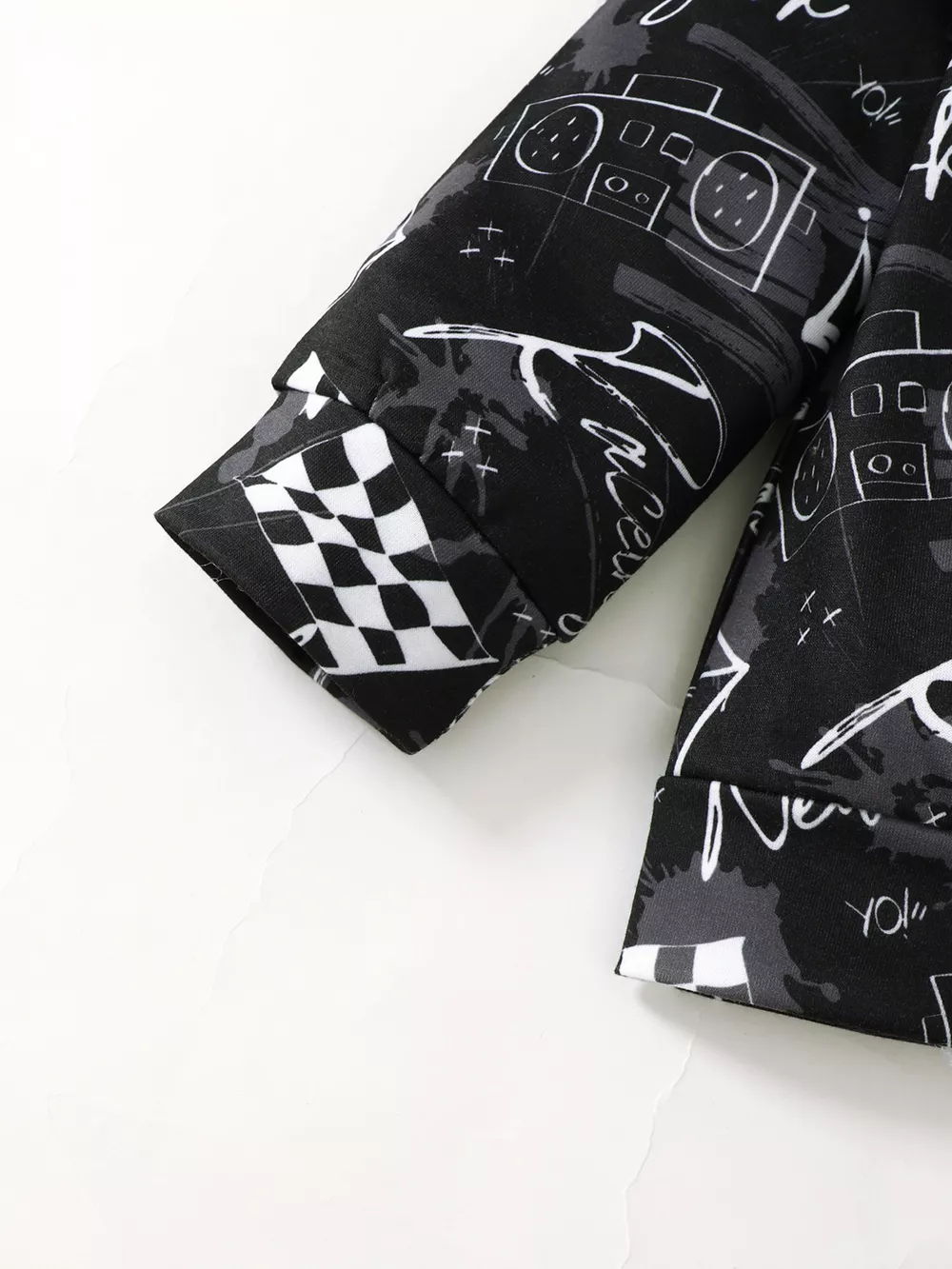 Children's Racing Car Print Long Sleeve Sweatshirt and Pants Set, image 6