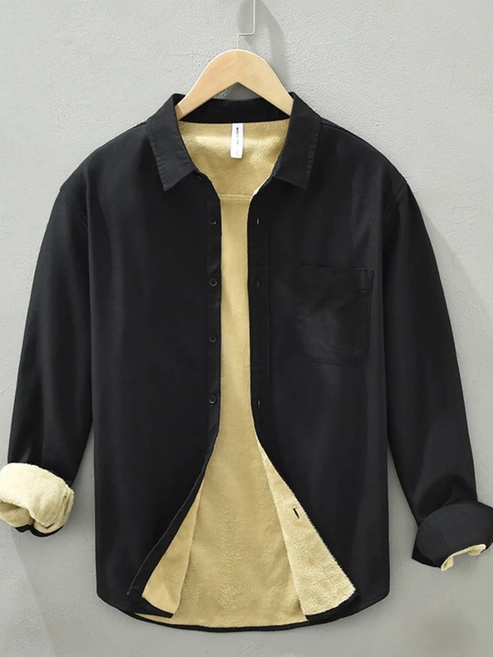 Men's Plus Size Button Up Long Sleeve Shirt