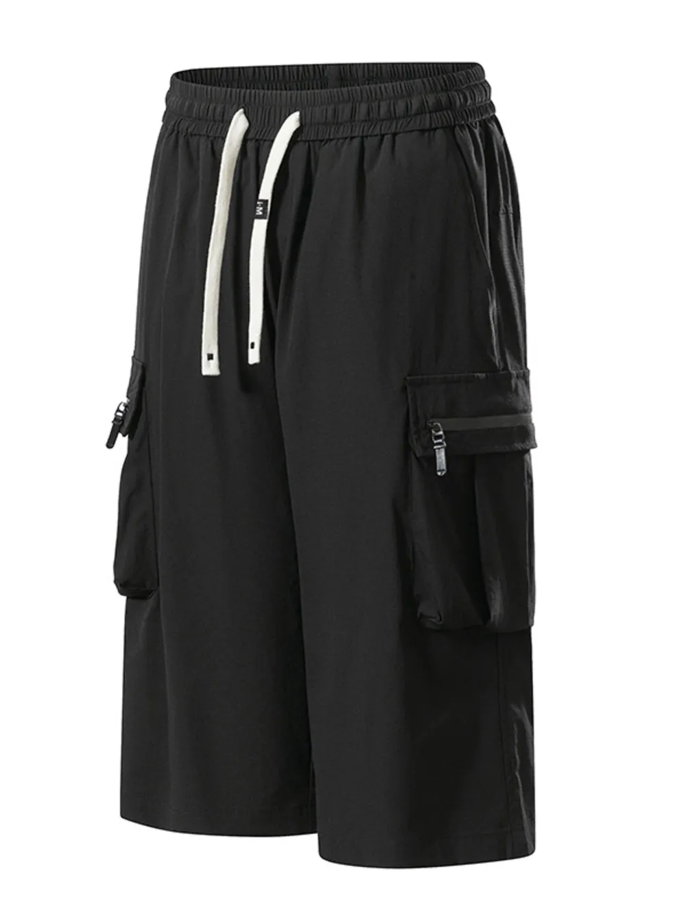 Men's Plus Size Casual Cargo Shorts with Zipper Pockets, image 5