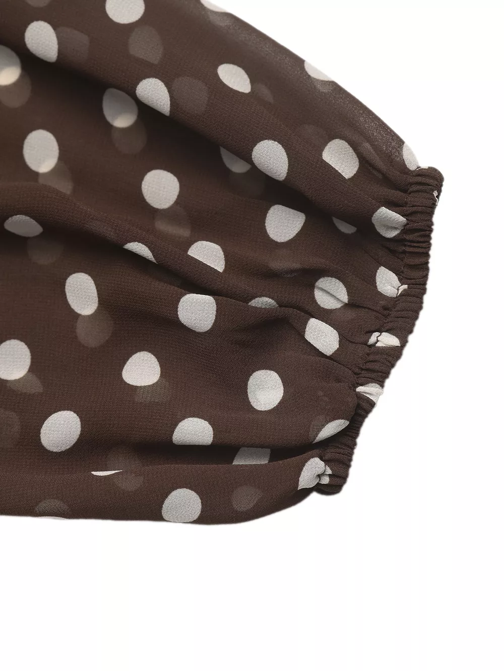 Polka Dot Mock Neck Long Sleeve Blouse, image 14