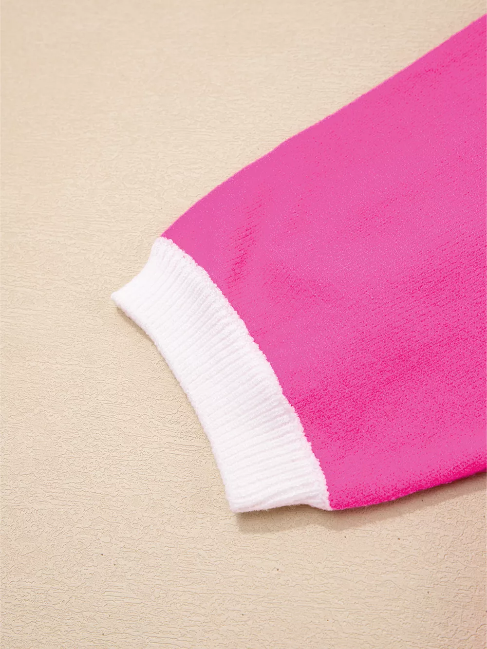 XOXO Valentines Contrast Trim Crew Neck Short Sleeve Sweater, image 8